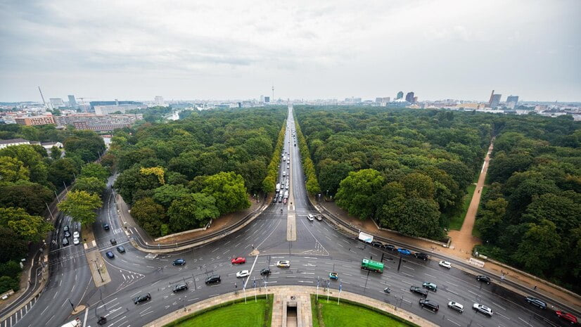 aerial drone view berlin downtown from victory column germany 1268 20948