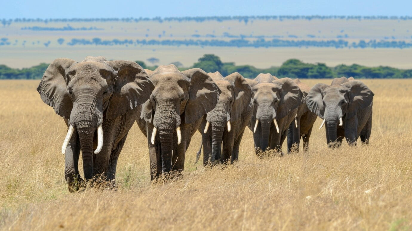 photorealistic scene wild elephants 23 2151436890