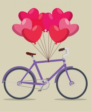 bicycle-transport-vehicle-with-hearts-balloons_24877-54687