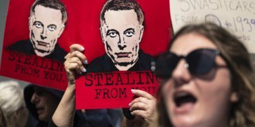 New York'ta Elon Musk karşıtı gösteri düzenlendi