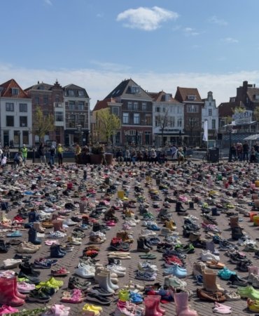 Hollanda'da, İsrail saldırılarında ölen Filistinli çocuklar için anma etkinliği yapıldı