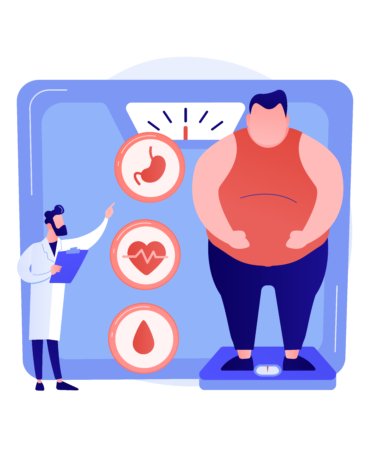 Obesity problem vector concept metaphor
