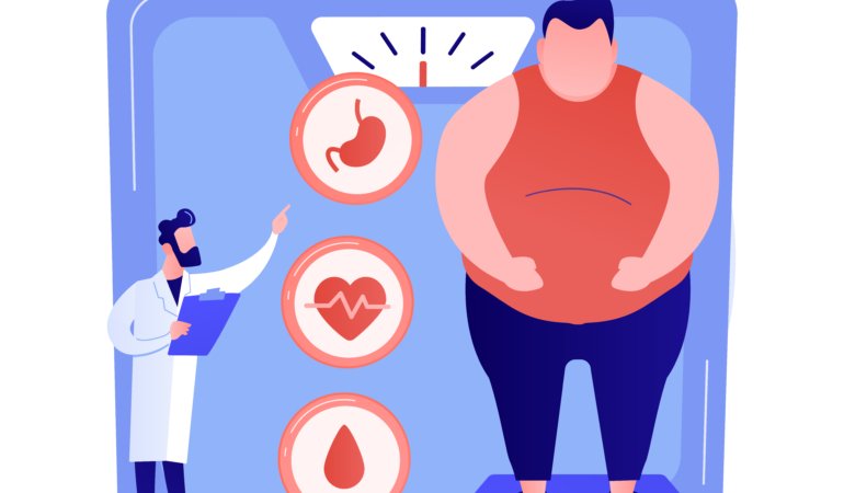 Obesity problem vector concept metaphor