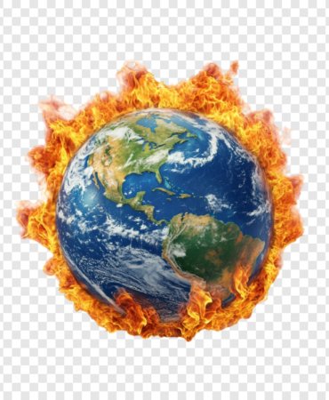 Burning Planet: A Visual Metaphor for Climate Change