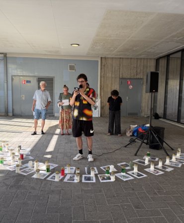 Hollandalı sağlık çalışanları Filistinli meslektaşlarıyla dayanışma için toplandı