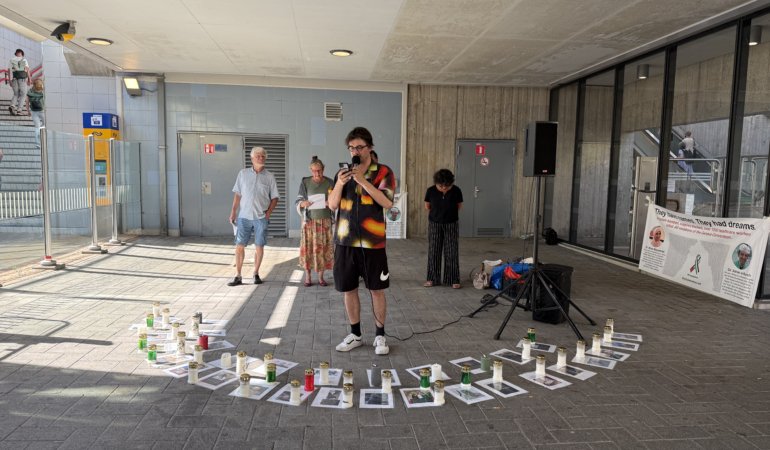 Hollandalı sağlık çalışanları Filistinli meslektaşlarıyla dayanışma için toplandı