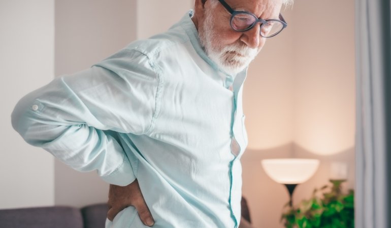 Senior,Elder,Man,Feel,Sudden,Back,Pain,Muscles,Ache,Tension