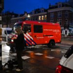 Amsterdam'da tarihi Vondelkerk Kilisesi'nde çıkan yangına müdahale ediliyor