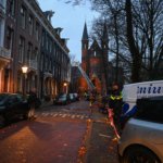 Amsterdam'da tarihi Vondelkerk Kilisesi'nde çıkan yangına müdahale ediliyor