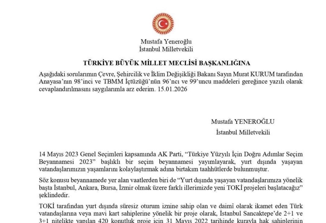 Yurt Dışındaki Vatandaşlara Verilen TOKİ ve THY Vaatleri TBMM Gündeminde 1 Screenshot 20260115 221708 Gallery
