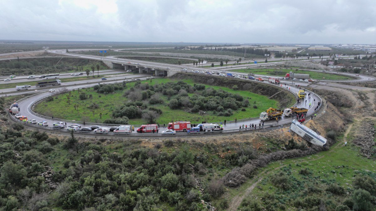 AA 20260201 40425597 40425591 ANTALYADA DEVRILEN YOLCU OTOBUSUNDEKI 8 KISI OLDU 26 KISI YARALANDI