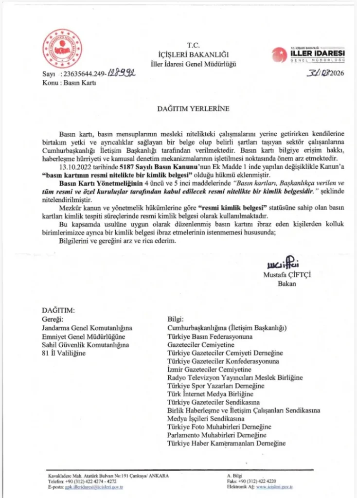 GAZETECİNİN ONURU TESCİLLENDİ: TİGAD BAŞKANI GEÇGEL’DEN BAKANLIK KARARINA TAM DESTEK! 6 112502