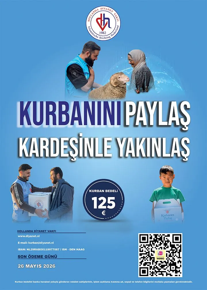 Hollanda Diyanet Vakfı’ndan Vekâletle Kurban Çağrısı