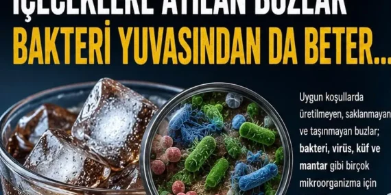 İçeceklere atılan buzlara  dikkat edilmezse tehlikesi çok büyük…