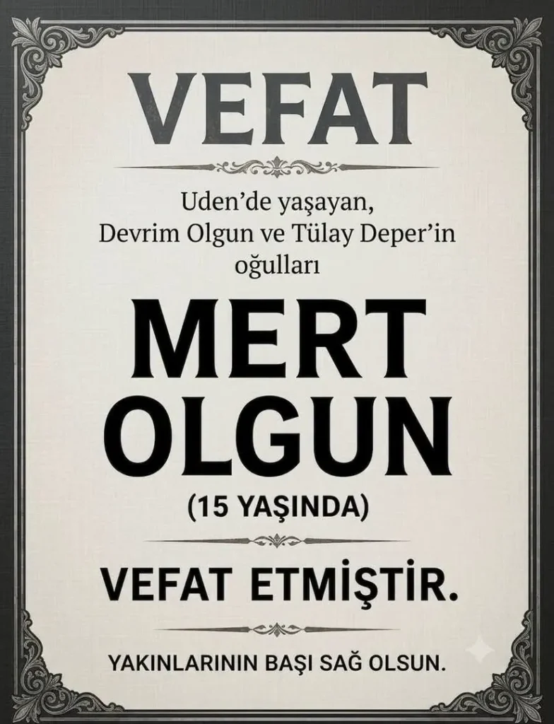 Hollanda Türk Toplumunu Yasa Boğan Kaza: Mert Olgun Son Yolculuğuna Uğurlanıyor